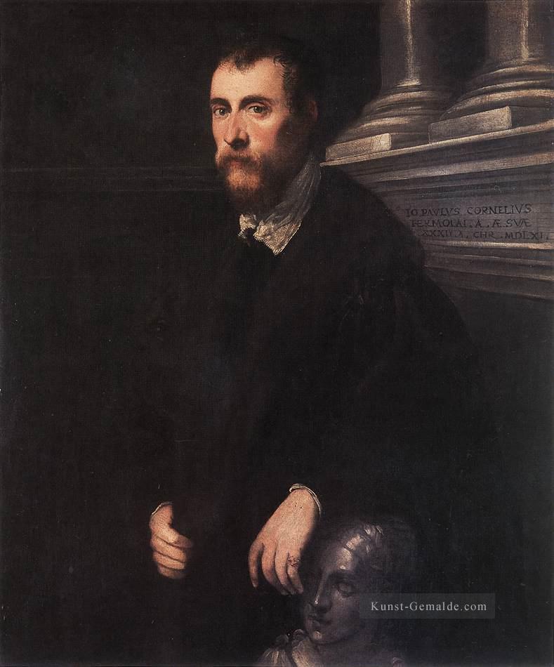 Bildnis Giovanni Paolo Cornaro Italienischen Renaissance Tintoretto Ölgemälde